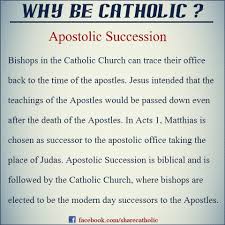 Apostolic Succession Catholic Doctrine Catholic Catholic Teaching