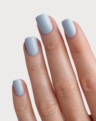 Doonails | Soft Gel Press On Nails | Extra Short Square | Powder Blue | Press On Nails | Fake Nails | Nail Tips