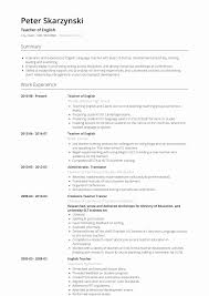 The biggest mistake teachers make is being vague on their resume. Resume Template For Teaching Best Of English Teacher Resume Samples And Templates Preschool Teacher Resume Teacher Resume Examples Teacher Resume Template