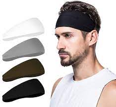 Adidas is a household name when it comes to sports apparel and their interval reversible sweatband is one of the best headbands for men for what it offers. Amazon Com Poshei Mens Headband 4 Pack Mens Sweatband Sports Headband For Running Cycling Yoga Basketball Stretchy Moisture Wicking Hairband Sports Outdoors