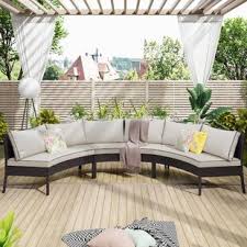 The sectional sofa requires minimal assembly while providing multiple functionality in your home. Half Circle Outdoor Sectional Wayfair