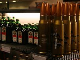 Anzeige (?) elkschnaps jagtbitter 37% 0,5 liter + schiefer glasuntersetzer eckig ca. Bobilvarer