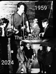 On August 29th 1959 Paul McCartney, John Lennon, George Harrison and Ken Brown appeared as the The Quarrymen at the opening of the famous Casbah Coffee Club in Liverpool. Here we are