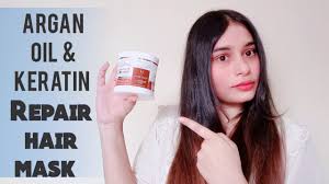 Properties of the nutritive hair mask argan oil and keratine from soivre apply the mask to clean, damp hair and allow it to act on it for 15 minutes. Argan Oil Keratin Repair Hair Mask Review Youtube