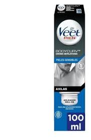 Veet for men gel cream comes in a 200ml tube, complete with full instructions. Veet Depilatory Cream Underarms Man Roll On Sensitive Skin 100 Ml