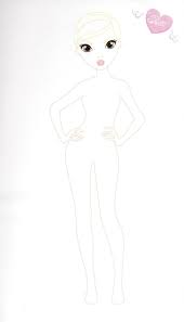 crea tu diseno doll drawing colorful drawings fashion design template