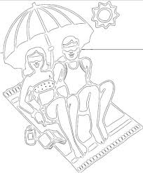 Free downloadable coloring sheets of the beach. Beach Fun Coloring Page For Kids Free Printable Picture