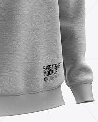 Hoodie for branding or advertising. Men S Heather Heavyweight Sweatshirt Mockup Right Half Side View In Apparel Mockups On Yellow Images Object Mockups