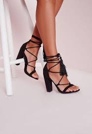 Check spelling or type a new query. Missguided Lace Up Tassel Block Heeled Sandals Black Black Sandals Heels Sandals Heels Heels