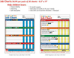 Shapes Etc Job Charts Available In 2 Designs Child