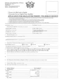Application for renewal of study visa. Ghana Embassy Berlin Fill Online Printable Fillable Blank Pdffiller
