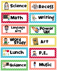 Fourth Grade Lemonade Class Schedule Printable Classroom Schedule Schedule Printable Schedule Cards