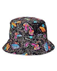 Trippy Mushroom Bucket Hat Spencer S Trippy Mushrooms Hats Bucket Hat Fashion