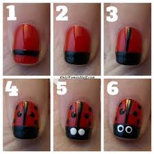 15 Easy Nail Designs For Kids To Do At Home Step By Step Pictures Ladybug Nails Ladybug Nail Art Kids Nail Designs