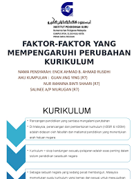 Teori kecerdasan pelbagai memberi maklumat tentang apa yang perlu dipelajari tetapi. Faktor Faktor Yang Mempengaruhi Perubahan Kurikulum