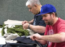 Making breeches, 'the blue jeans of the 18th century'