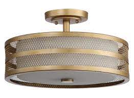 Semi Flush Light Safavieh 3 Light Greta Veil Gold Ceiling Light Ceiling Lights Flush Mount Ceiling Lights Flush Mount Lighting