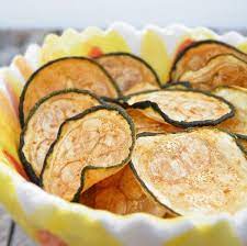 Easy Oven Baked Zucchini Chips Healthy Baked Zucchini Chips Recipe Recipes Zucchini Chips Baked Favorite Comfort Food