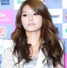Korean Medium Brown Hair Permed Hairstyles Brown Hair Bangs Long Wavy Hair