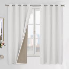 Amazon.Com: H.Versailtex Linen Blackout Curtains 54 Inches Long 100%  Blackout Thermal Insulated Textured Linen Look Curtain Draperies Anti-Rust  Grommet, Energy Saving With White Liner, 2 Panels, Natural : Home & Kitchen