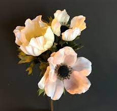 Pink And White Anemone Spray Heavenly Homes Gardens Silk Flowers Home Decor Christmas Baubles Garden White Anemone Flowers Anemone Flower