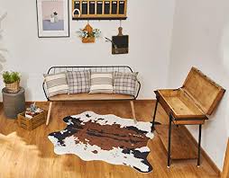 Nativeskins Faux Cowhide Rug 4 6ft X 5 2ft Cow Print Area Import It All