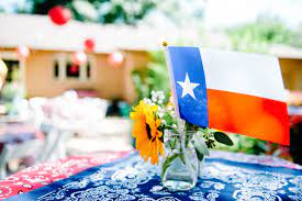 Ideas for themed decorations with description in english language. The Cutest Texas Themed Going Away Party Do Say Give