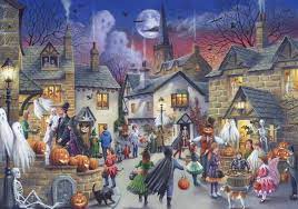 There is so much fun to have during halloween and these spooky puzzles will get you. Falcon Jumbo Halloween Jigsaw Puzzle Ebay Halloween Jigsaw Puzzles Halloween Puzzles Halloween Street