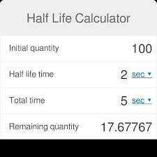 half life calculator omni