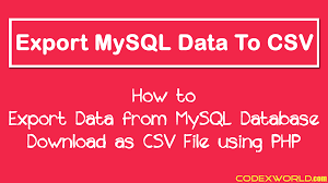 How To Export Data To Csv File Using Php And Mysql Codexworld In 2020 Mysql Web Development Tutorial Php Tutorial