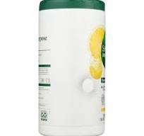 Seventh Generation Lemon Zest Multi Surface Cleaning Wipes, 70 count -- 6  per case