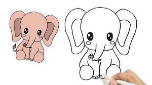 Pin By Creative Eye Designs On Projects For The Kids In 2021 Elephant Drawing Easy Drawings Easy Elephant Drawing