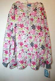 Loft outlet short sleeve polka dot blouse. Scrub H Q Jacket Long Sleeve Lab Coat Snaps Pink Floral Nwt Plus Size 4xl Scrubhq Clothes Design Clothes For Women Scrubs Uniform