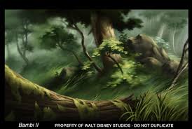 Artstation Bambi 2 Production Background Walt Disney Australia Bernard Yohalin Digital Painting Photoshop Disney Concept Art Disney Art