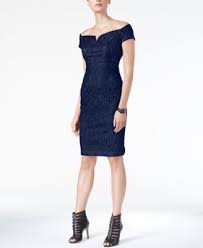 Guess Off The Shoulder Lace Sheath Dress Macys Com Cocktail Dress Lace Navy Blue Lace Cocktail Dress Lace Sheath Dress