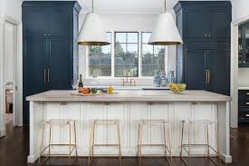 Dark grey kitchen cabinets dark grey kitchen cabinets with white countertops. Blue Cabinets With White Island Transitional Kitchen