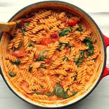 One Pot Pasta With Tomato Mascarpone Sauce Recipe One Pot Pasta Mascarpone Sauce Vegetarian Pasta Recipes