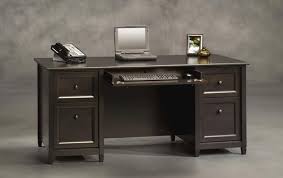 The oxford black executive desk is a crate and barrel exclusive. Sauder Edge Water Estate Black Executive Office Desk At Menards