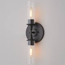 Double Bullet Glass Wall Sconce In 2021 Wall Sconce Hallway Farmhouse Wall Sconces Glass Wall Sconce