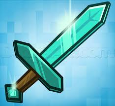 How To Draw The Minecraft Diamond Sword Step By Step Video Game Characters Pop Culture Free Online Minecraft Diamond Sword Minecraft Drawings Sword Drawing