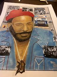 This Marvin Gaye. I wanted him to look calm and thoughtful.