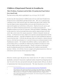 Hairston, c.f, prisoners and families: Pdf Children Of Imprisoned Parents In Scandinavia Their Problems Treatment And The Role Of Scandinavian Penal Culture