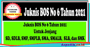 Download petunjuk teknis (juknis) pengelolaan dana bantuan operasional sekolah (bos) reguler sd, smp, sma, smk tahun 2021_ guna meningkatkan mutu pembelajaran serta pemerataan akses layanan pendidikan, maka dipandang perlu mengalokasikan serta menyalurkan dana bantuan operasional sekolah reguler. Juknis Bos No 6 Tahun 2021 Untuk Jenjang Sd Sdlb Smp Smplb Sma Smalb Slb Dan Smk Dapodik Co Id
