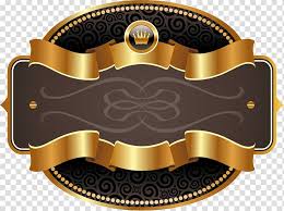 Black Brown And Gold Board Label Logo Golden Ribbon Label Transparent Background Png Clipart Hiclipart Ribbon award rosette, gold and silver bronze design, label, gold coin png. black brown and gold board label