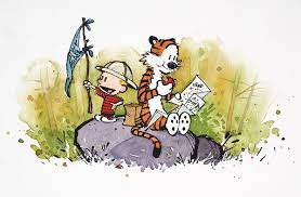 Calvin and hobbes and hookah, cartoon, comic strip, bill waterson, unique poster on satin 80lb coverstock, 16x20 print, fun. Watterson S Calvin And Hobbes Pop Up In French Exhibition Artnet News
