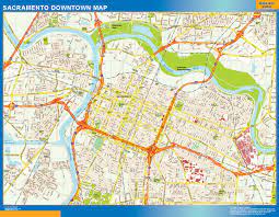 Map Of Downtown Sacramento Sacramento Downtown Map | Canada Wall Maps Of The World & Countries
