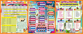 Desain Banner Jadwal Pelajaran Menarik Unik Keren Desain Banner Desain Desain Cv