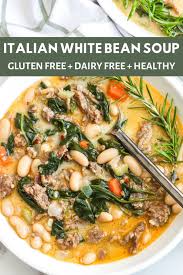 Italienische Weisse Bohnensuppe In 2020 Bean Soup Recipes White Bean Soup Bean And Sausage Soup