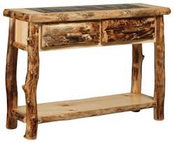 Mobile Product Mountain Woods Furniture Aspen Log One Drawer End Table Cabela S In 2020 Rustic Furniture Rustic Wood Furniture Rustic Sofa