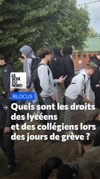 Blocus, absence en cours, manifestations... quels sont les droits des lycéens et des collégiens lors des jours de grève ? | La Voix du Nord | Facebook